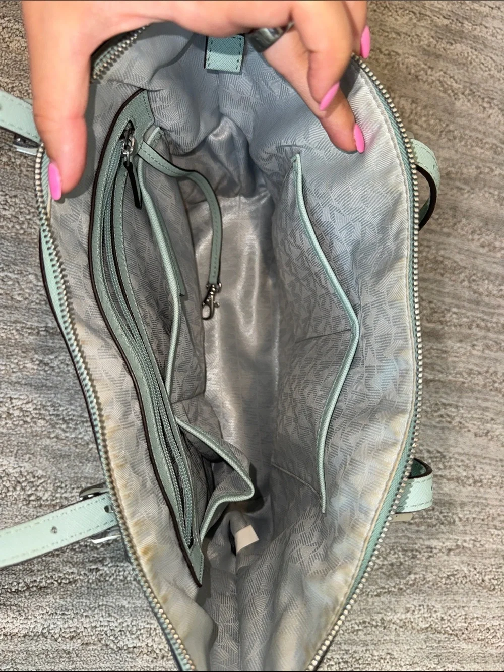 Michael Kors Mint Green Saffiano Leather Tote